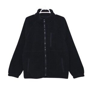 Goodfellow & Co Mens Black Faux Fur Zip-Up Jacket M. NWOT